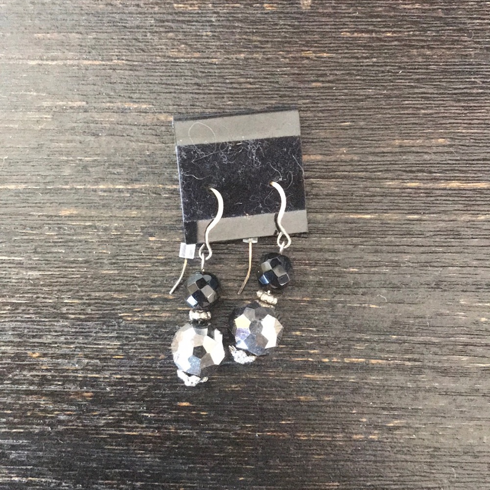 Black and Silver Earrings